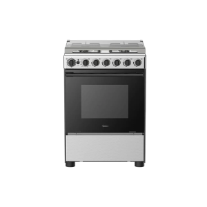 Midea Gas Cooker Stainless Steel – 61 L – 4 Burners – Silver – 24BMG4G057