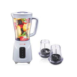 Dots Blender ,500W, 1.5L Plastic Jar, grinder ,chopper cup, White - BLD-6004