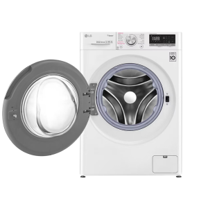 LG Washing Machine Front Load, 9 kg, with 6 kg Dryer,white - WSV0906XM