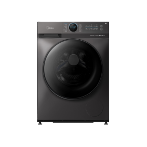 Midea Front Load Washing Machine, 10KG, 14 Programs Drying 75%  inverter, Wi-Fi Titanium with Black Doors - MF200W100W1TSA