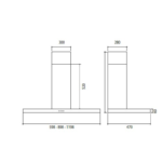 Air Dream 90cm pyramid ruler hood, made in Italy, VENERA-321 - Image 2