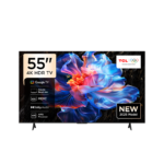 تلفزيون TCL ‏55 بوصة – شاشة LED، دقة 4K UHD، تردد 60 هرتز، تصميم أنيق وأداء عالي