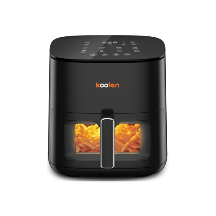 ⁦كولن قلاية هوائية رقمية مع نافذة شفافة 1800 واط، سعة 7 لتر، لون اسود - 816102018⁩ - الصورة ⁦2⁩