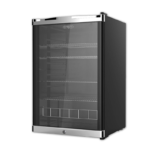 Z.trust Refrigerator 4.59 Cu.ft  130 Liters  Glass Door  Black  HY130GL