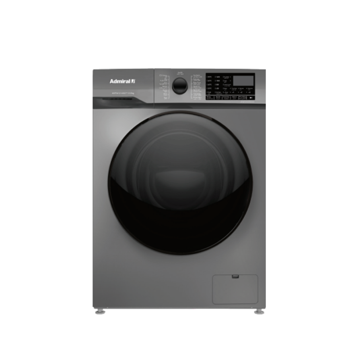 ⁦ادميرال غسالة اتوماتيك تعبئة أمامية 10 كجم, تجفيف 75 %, انفرتر، فضي - ADFW1014YUSCQ⁩ - الصورة ⁦7⁩
