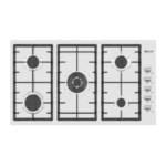 بولم سطح غاز ايطالي 90 سم 5 عيون ، ستيل  - B95-565X