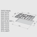 Bulm 5-eye Italian Hob Model B90-544X - Image 3