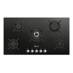 بولم مسطح 5 عيون غاز , لون زجاج اسود , شبك ثقيل , مفاتيح امامي , صنع في ايطاليا- B95G-MATIK