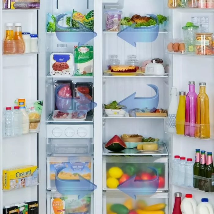 ⁦ثلاجة باناسونيك دولابي سعة 20.8 قدم  تبريد متطور بتقنية الإنفيرتر وتصميم أنيق بلون فضي-NR-BS782GKSA⁩ - الصورة ⁦7⁩