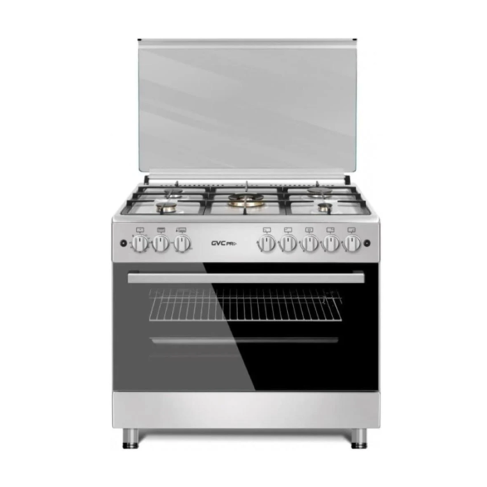 ⁦جي في سي فرن – 5 شعلة 90 * 60 سم – ستيل - GVCO-6090-EG-10-6820⁩ - الصورة ⁦2⁩