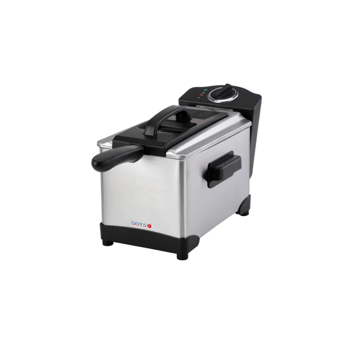 ⁦دوتس قلاية بالزيت سعة 3 لتر، تحكم بالحرارة، 2000واط، سيلفر - FRX-118⁩ - الصورة ⁦2⁩