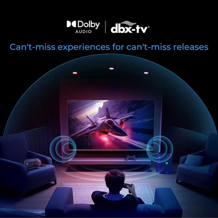 ⁦تلفزيون هاير 65 بوصة بدقة 4k يو اتش دي سمارت QLED نظام تشغيل Google TV موديل H65S80FUX⁩ - الصورة ⁦6⁩