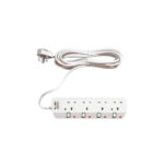 301100004 كولن توصيلة كهرباء 4 مخارج، كابل 5 متر، لون أبيض