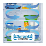 ⁦باناسونيك ثلاجة بفريزر علوي , سعة 14.4 قدم³ , إنفرتر موفر للطاقة , لون فضي ,NR-BC535VSSA⁩ - الصورة ⁦5⁩