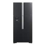 هيتاشي ثلاجة أربع أبواب، 19.1 قدم، إنفرتر، تبريد مزدوج، فلتر ثلاثي، 4 أوضاع تخزين،مبرد مياه ، لون أسود زجاجي – R-W660PS7GBK