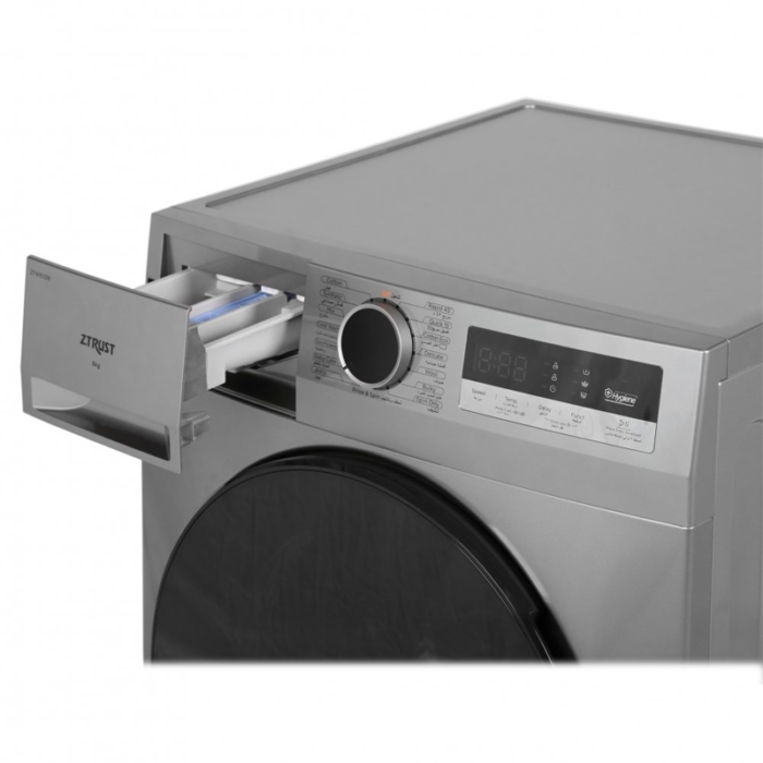 ⁦ز.ترست غسالة  تعبئة أمامية (8) كيلو ، (15) برنامج ، فضي -ZFW80SM⁩ - الصورة ⁦4⁩