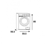 ⁦ز.ترست غسالة  تعبئة أمامية (8) كيلو ، (15) برنامج ، فضي -ZFW80SM⁩ - الصورة ⁦7⁩