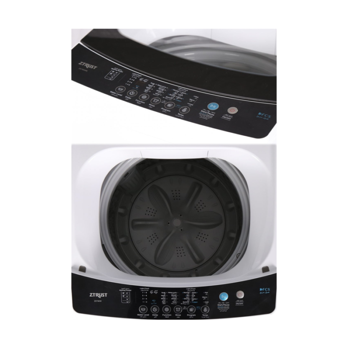 ⁦Z.trust Top Load Washing Machine, (8) kg, (8) programs, Pump - White⁩ - الصورة ⁦9⁩