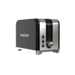 ⁦محمصة خبز مزدوجة من الستانلس ستيل – 930 واط – لون أسود فخم موديل 800104016⁩ - الصورة ⁦3⁩