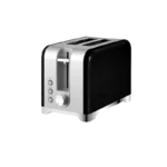 ⁦محمصة خبز مزدوجة من الستانلس ستيل – 930 واط – لون أسود فخم موديل 800104016⁩ - الصورة ⁦5⁩